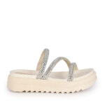 Pegada Γυναικεία Flatform Sandals Cristal πάγου/ασημί 234454
