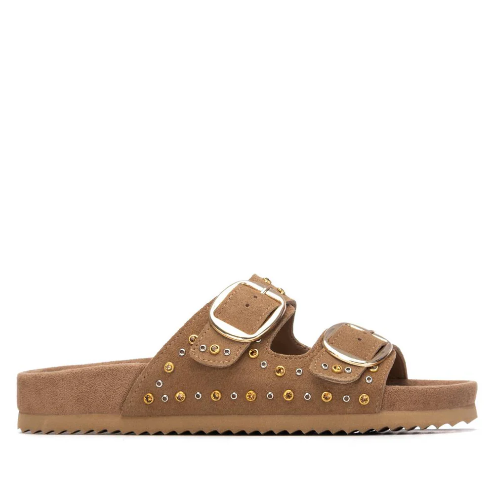 Xti Γυναικεία Σανδάλια Suede κάμελ 145066
