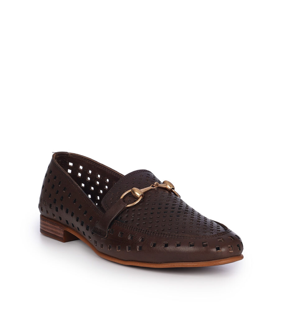 Mago γυναικεία loafers δερμάτινα καφέ 1381766